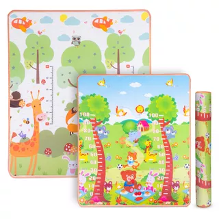 Rollende Kindermatte inSPORTline Lhotino 150x180x1,5 cm - Žirafa/Strom