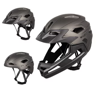 Junior Downhill Helm W-TEC Estreito - Magic Matt Black