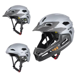 Junior Downhill Helm W-TEC Estreito - Matt Metal