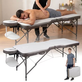 Massageliege inSPORTline Kiyora 186x70x62,5-85,5 cm 2-teilig Aluminium