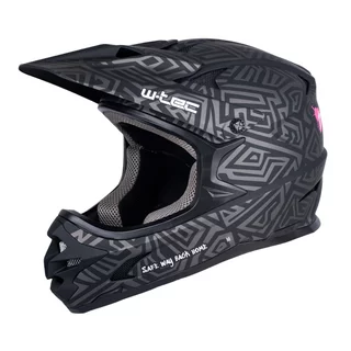 W-TEC Richpike Downhill-Helm - Pink Tag On Black