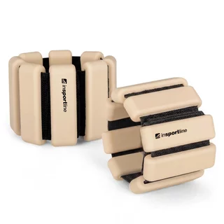 Fitnessgewichte für Knöchel und Handgelenk inSPORTline Brace 2x0,5 kg - beige