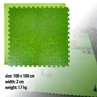 Puzzle Tatami Matte inSPORTline Zemalpro 100x100x2 cm - motiv trávníku
