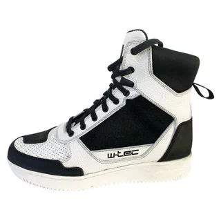 W-TEC Bastige Motorradstiefel - schwarz-weiß