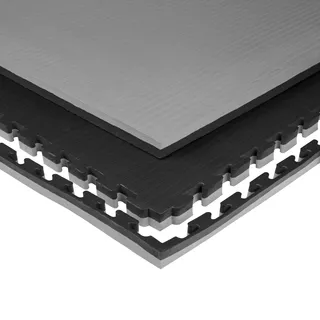 Puzzle-Tatami-Matte inSPORTline Malmeida 100x100x4 cm - šedo-černá, stéblový vzor