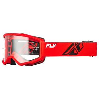 Kinder-Motocross-Brille Fly Racing Focus Youth - červená/černá, čiré plexi