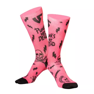 Unterziehsocken Punk's Not Dead rosa