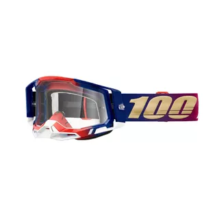 Motorradbrille 100% Racecraft 2 United, klares Plexiglas