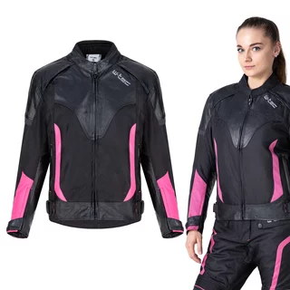 W-TEC Durmana Damen-Motorradjacke - schwarz-rosa