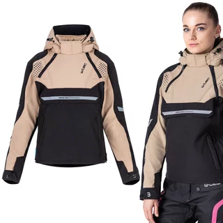 W-TEC Annorack Lady Softshell-Motorradjacke für Damen - černo-písková