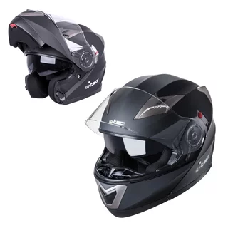 W-TEC Pezzon aufklappbarer Motorradhelm - matně černá-bronzová