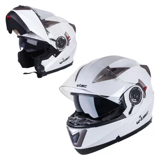 W-TEC Pezzon aufklappbarer Motorradhelm - bílo-bronzová