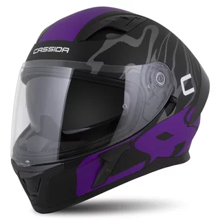 Cassida Orbit Multivers Motorradhelm schwarz matt/violett/grau/weiß