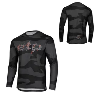 Herren-Radtrikot mit langen Ärmeln Etape Rocky - schwarz/rot