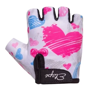 Kinder-Fahrradhandschuhe Etape Tiny - bílá (srdce)