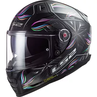 Motorradhelm LS2 FF811 Vector II Tropical Schwarz Weiß