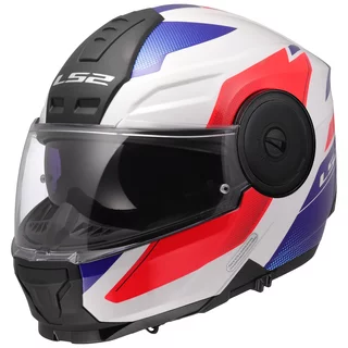 Klappbarer Motorradhelm LS2 FF902 Scope II Duria Weiß Blau Rot