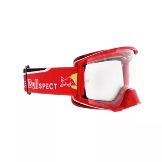 Motocross-Schutzbrille RedBull Spect Strive, rot matt, klares Plexiglas