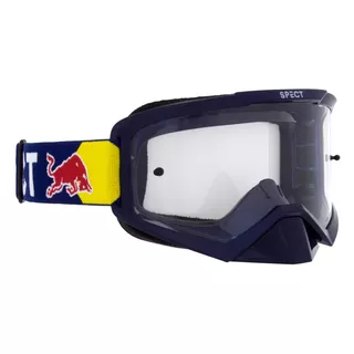 Motocross-Schutzbrille RedBull Spect Evan, blau, klares Plexiglas