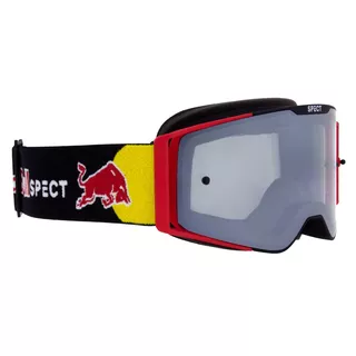 Motocross-Brille RedBull Spect Torp, schwarz/rot matt, silbernes Spiegelplexiglas
