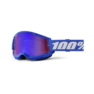 Motocrossbrille 100% Strata 2 New Mirror - Modré, červené/modré plexi