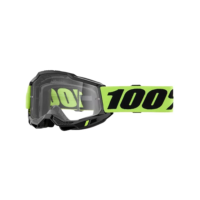 Motocross-Brille für Kinder 100 % Accuri 2 Junior - fluo zelená, čiré plexi - fluo zelená, čiré plexi
