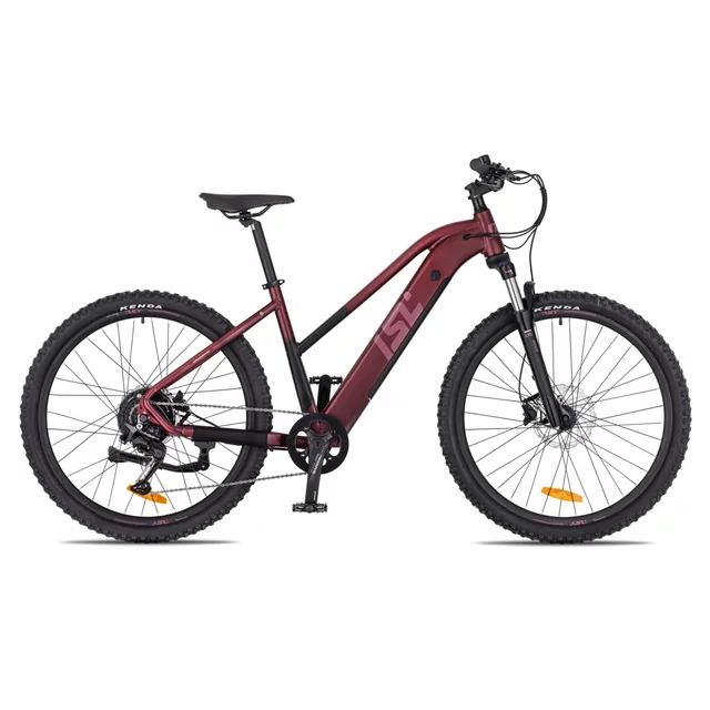 inSPORTline ISL Cleora 648 Wh 27,5" Damen-E-Mountainbike – Modell 2026 • Reichweite bis zu 150 km • 156–181 cm - Coral Orange - Velour Red