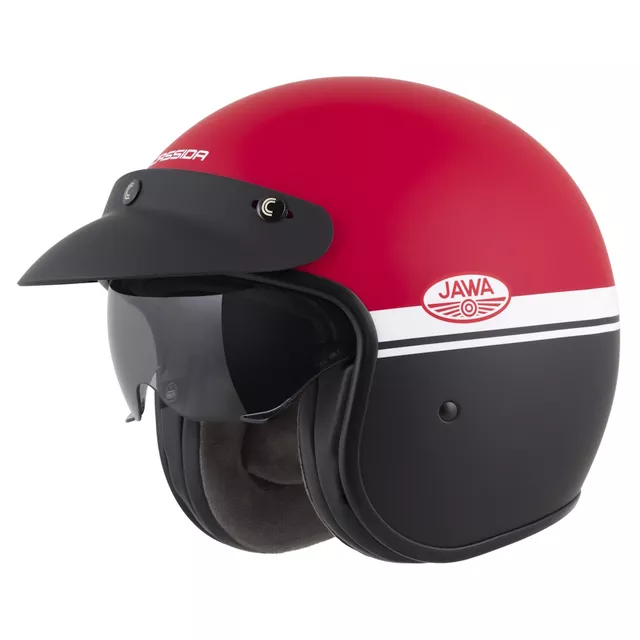 Motorradhelm Cassida Oxygen Jawa OHC 2.0 rot matt/schwarz/weiß
