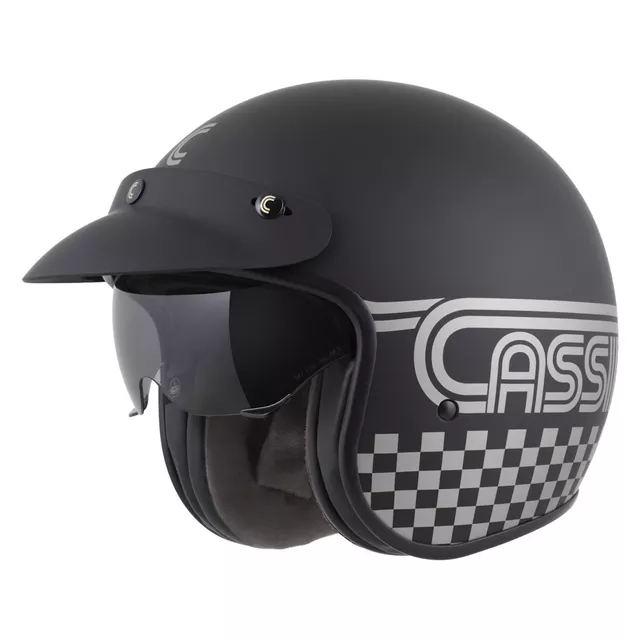 Motorradhelm Cassida Oxygen Rondo 2.0 schwarz matt/silbern
