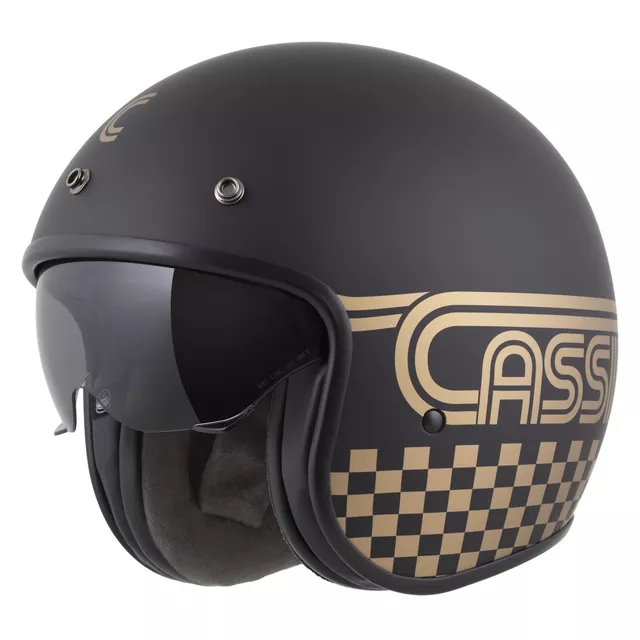 Cassida Oxygen Rondo 2.0 Motorradhelm schwarz-matt/gold