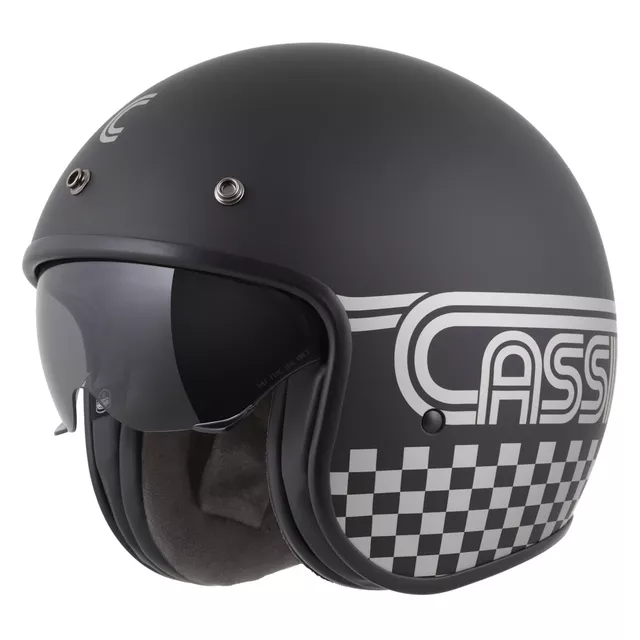 Motorradhelm Cassida Oxygen Rondo 2.0 schwarz matt/silbern