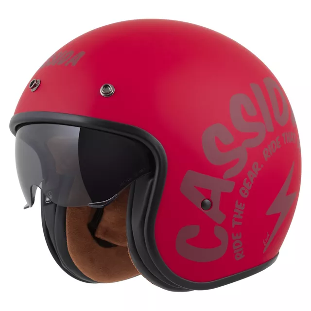 Cassida Oxygen Gear 2.0 Motorradhelm rot matt/dunkelrot