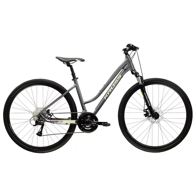 Damen-Crossrad Kross EVADO 3.0 28" - Modell 2025 - šedá / zelená / lesk - šedá / zelená / lesk