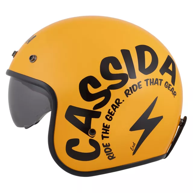 Motorradhelm Cassida Oxygen Gear 2.0 gelb/schwarz