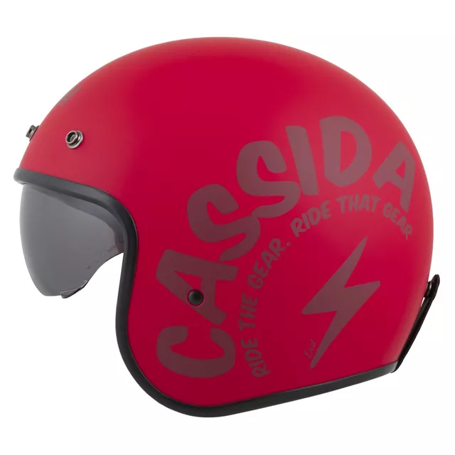 Cassida Oxygen Gear 2.0 Motorradhelm rot matt/dunkelrot