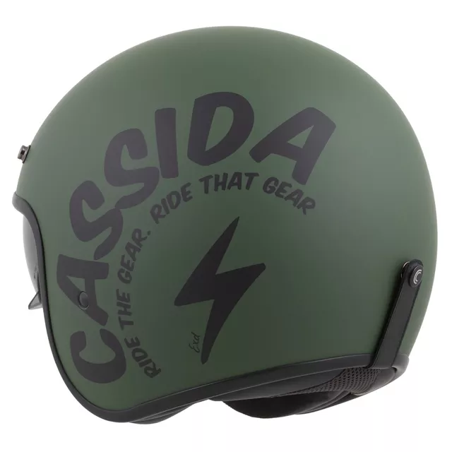 Cassida Oxygen Gear 2.0 Motorradhelm grün matt/schwarz