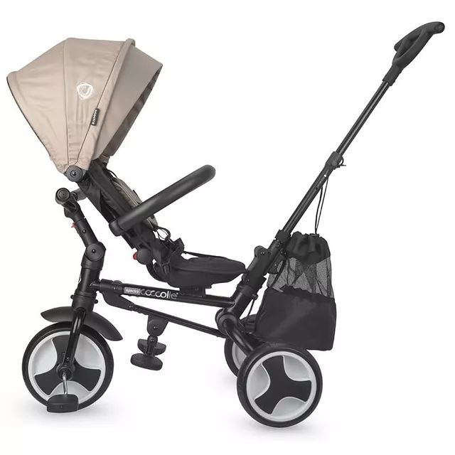 Coccolle Spectra Dreirad mit Führungsstange - Turquoise Tide