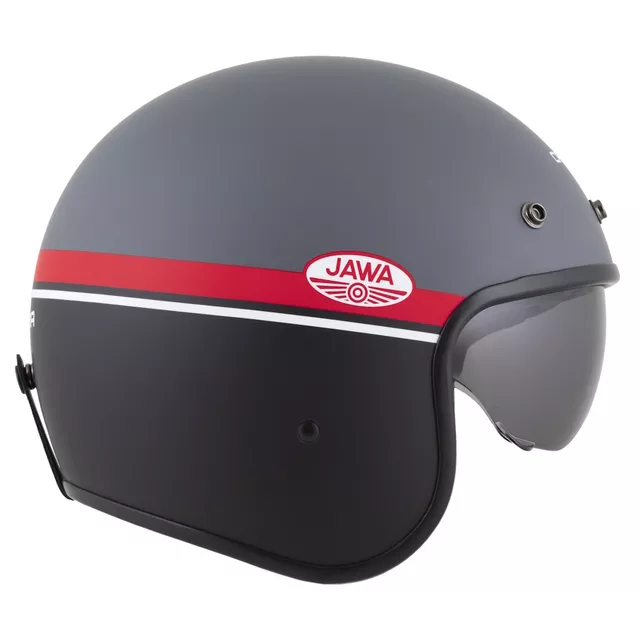 Motorradhelm Cassida Oxygen Jawa OHC 2.0 grau matt/rot/schwarz/weiß