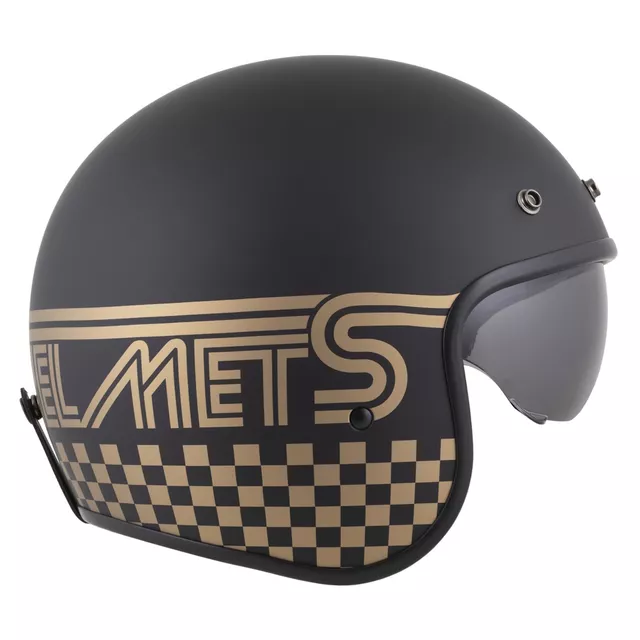 Cassida Oxygen Rondo 2.0 Motorradhelm schwarz-matt/gold