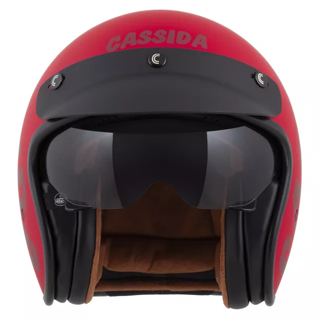 Cassida Oxygen Gear 2.0 Motorradhelm rot matt/dunkelrot
