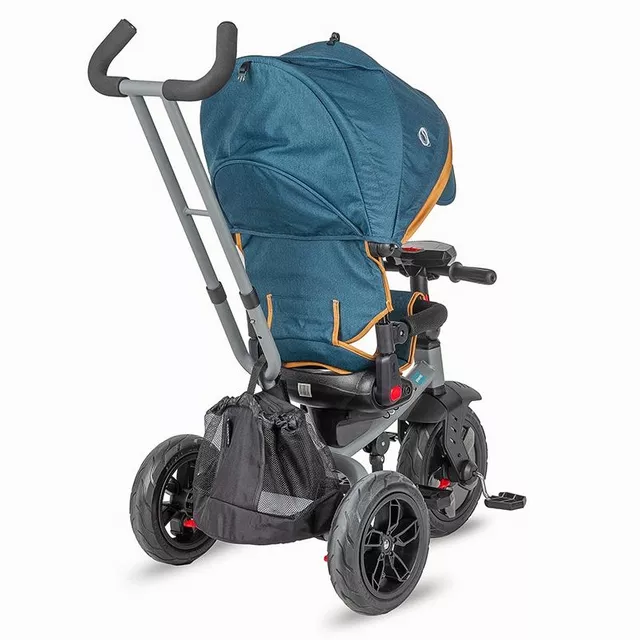 Kinderdreirad mit Führungsstange Coccolle Pianti - True Blue