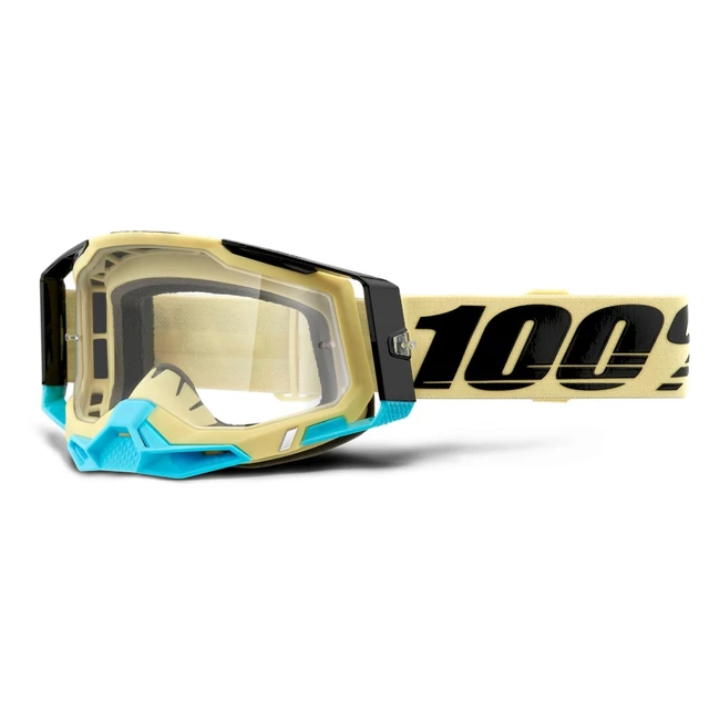 Motorradbrille 100% Racecraft 2 Airblast, klares Plexiglas