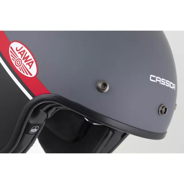 Motorradhelm Cassida Oxygen Jawa OHC 2.0 grau matt/rot/schwarz/weiß