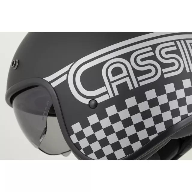 Motorradhelm Cassida Oxygen Rondo 2.0 schwarz matt/silbern