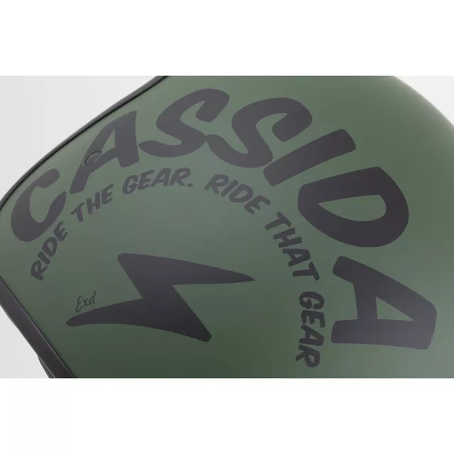 Cassida Oxygen Gear 2.0 Motorradhelm grün matt/schwarz