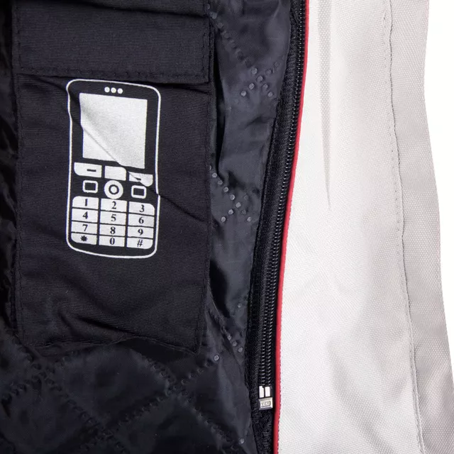 Damen Motorradjacke W-TEC Lucina - grau-cremeweiß