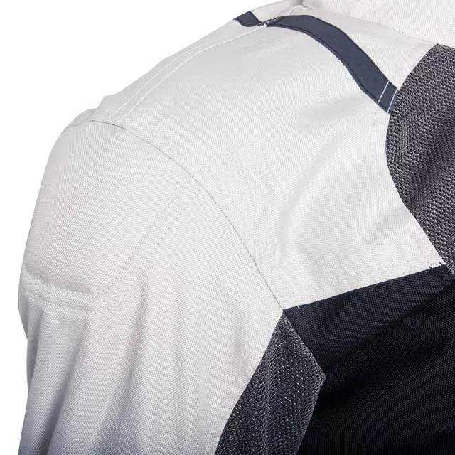 Damen Motorradjacke W-TEC Lucina - grau-cremeweiß