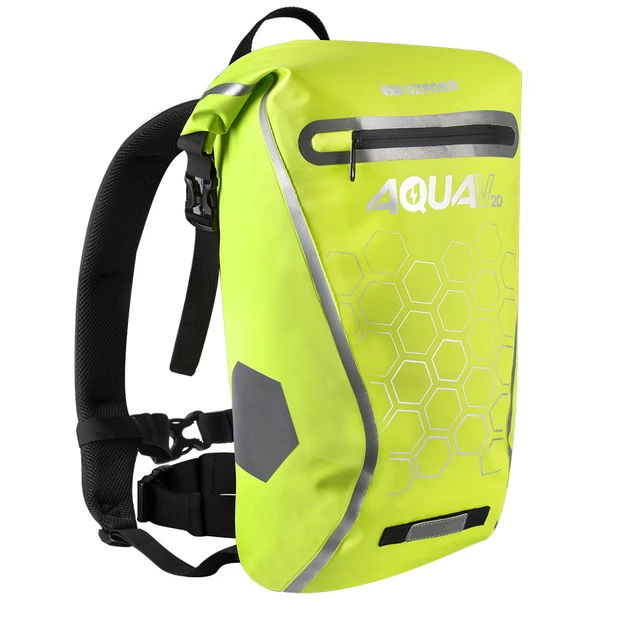 Oxford Aqua V20 Backpack Wasserdichter Rucksack 20l - schwarz - fluo gelb