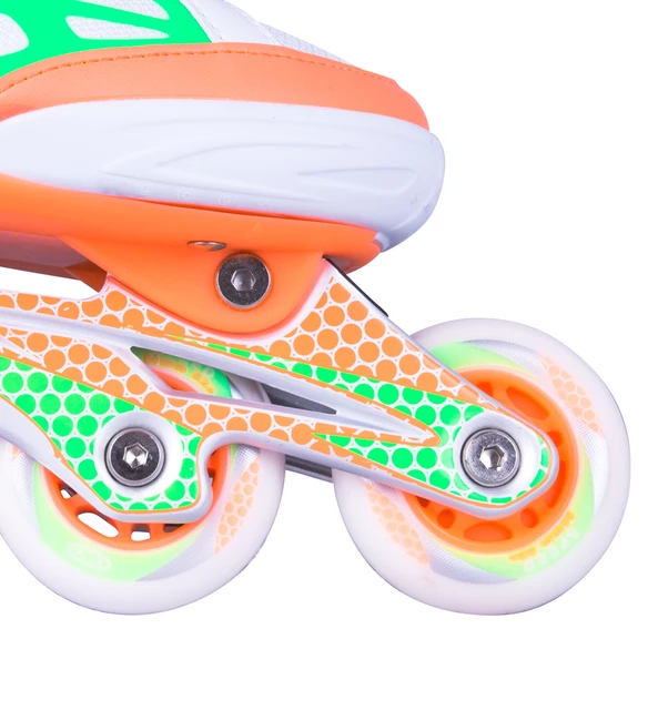 WORKER Nubila verstellbare Inliner - orange-grün-weiss