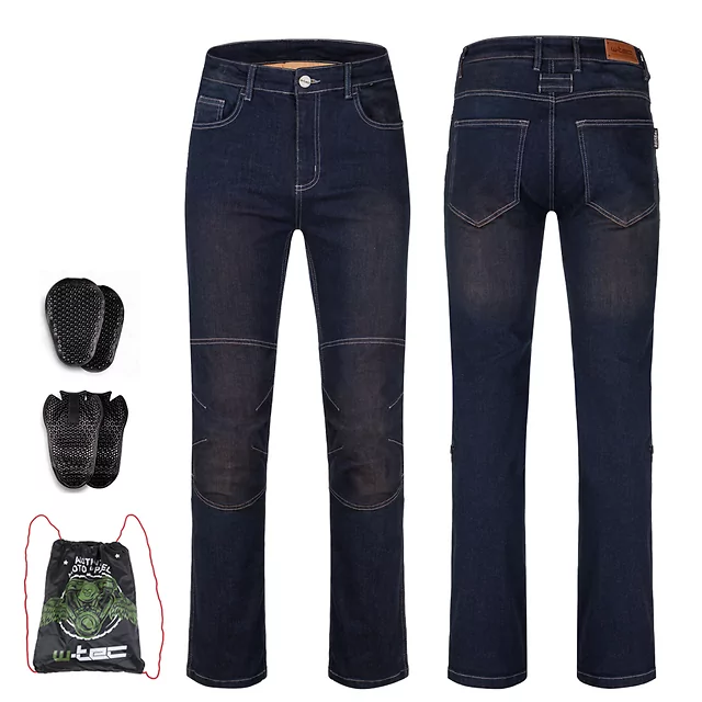 W-TEC Pawted Motorradjeans mit wasserdichter Membran - dunkelblau - dunkelblau